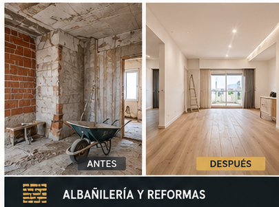Albañilería antes y después