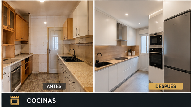 Cocinas antes y después