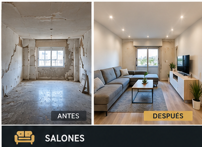 Salones antes y después